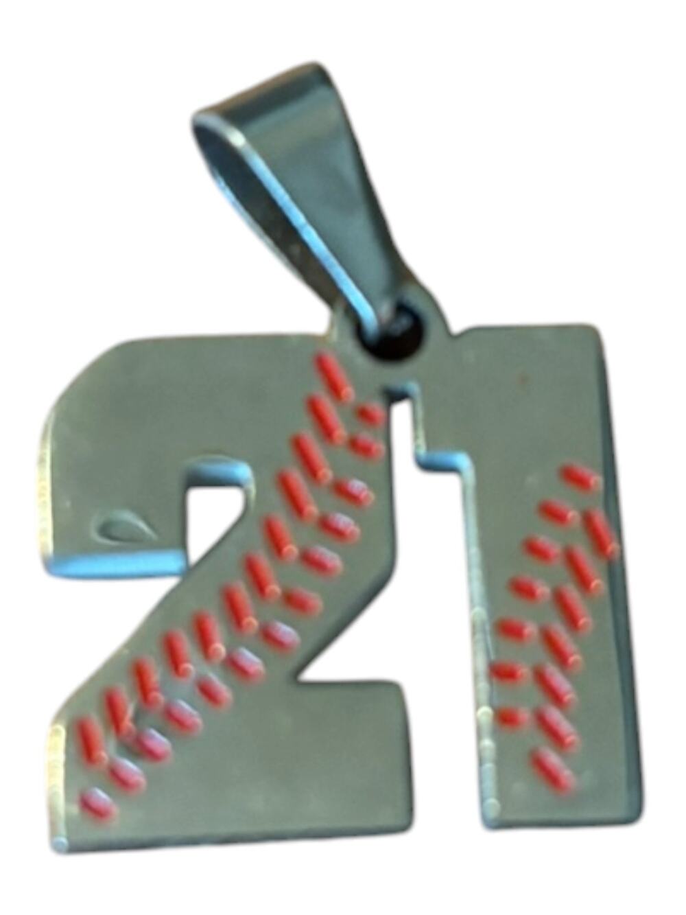 #21 Pendant For Baseball/Softball Player Mom Dad